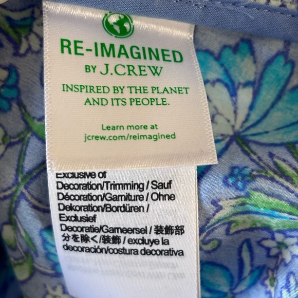 NWT J Crew Provence smocked waist midi dress blue eyelet - Picture 5 of 8